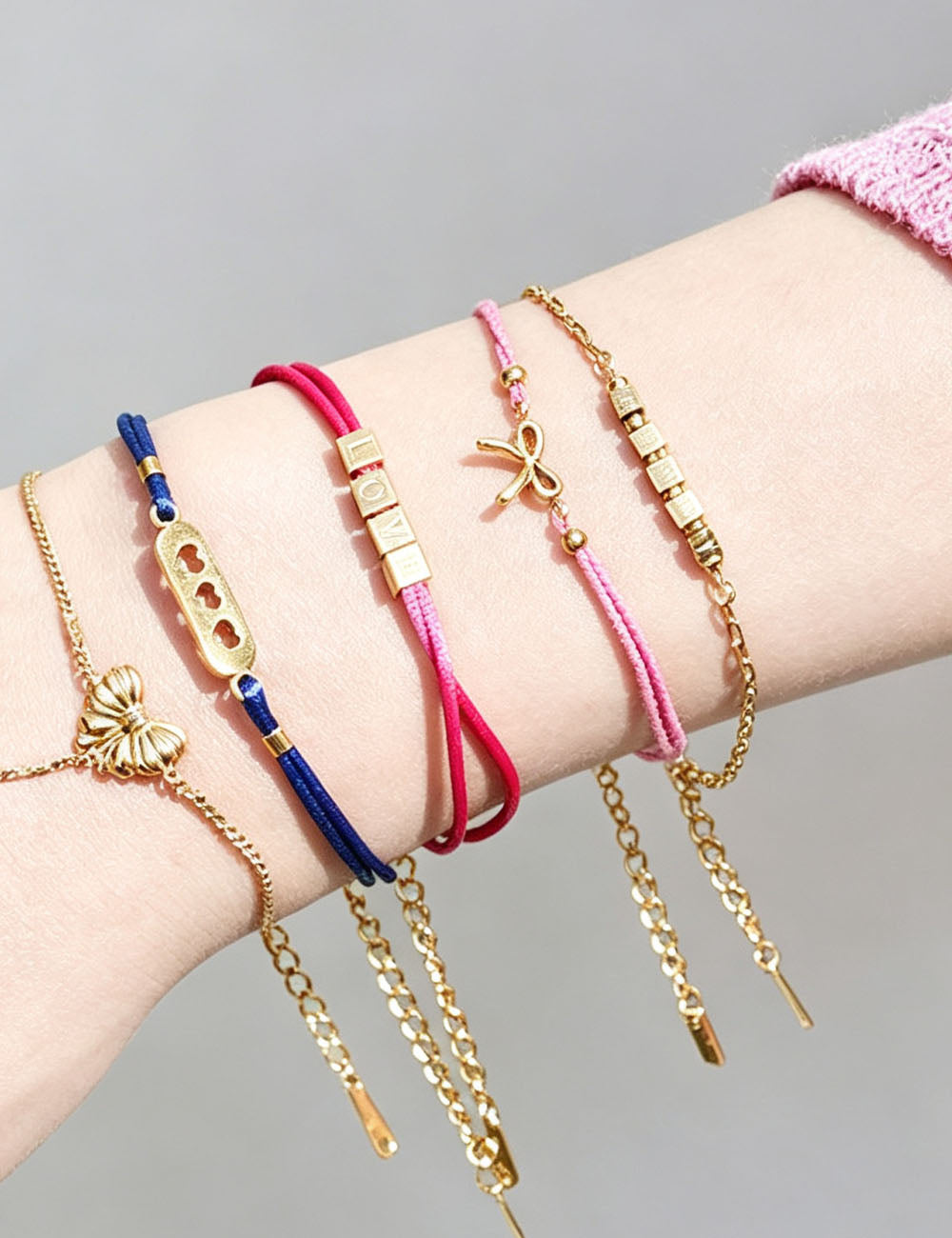 Bowknot Double Layer Bracelet — bracelet