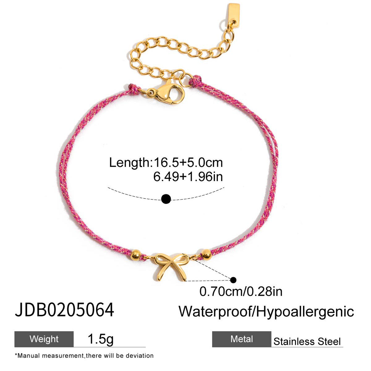 Bowknot Double Layer Bracelet — bracelet, view 4