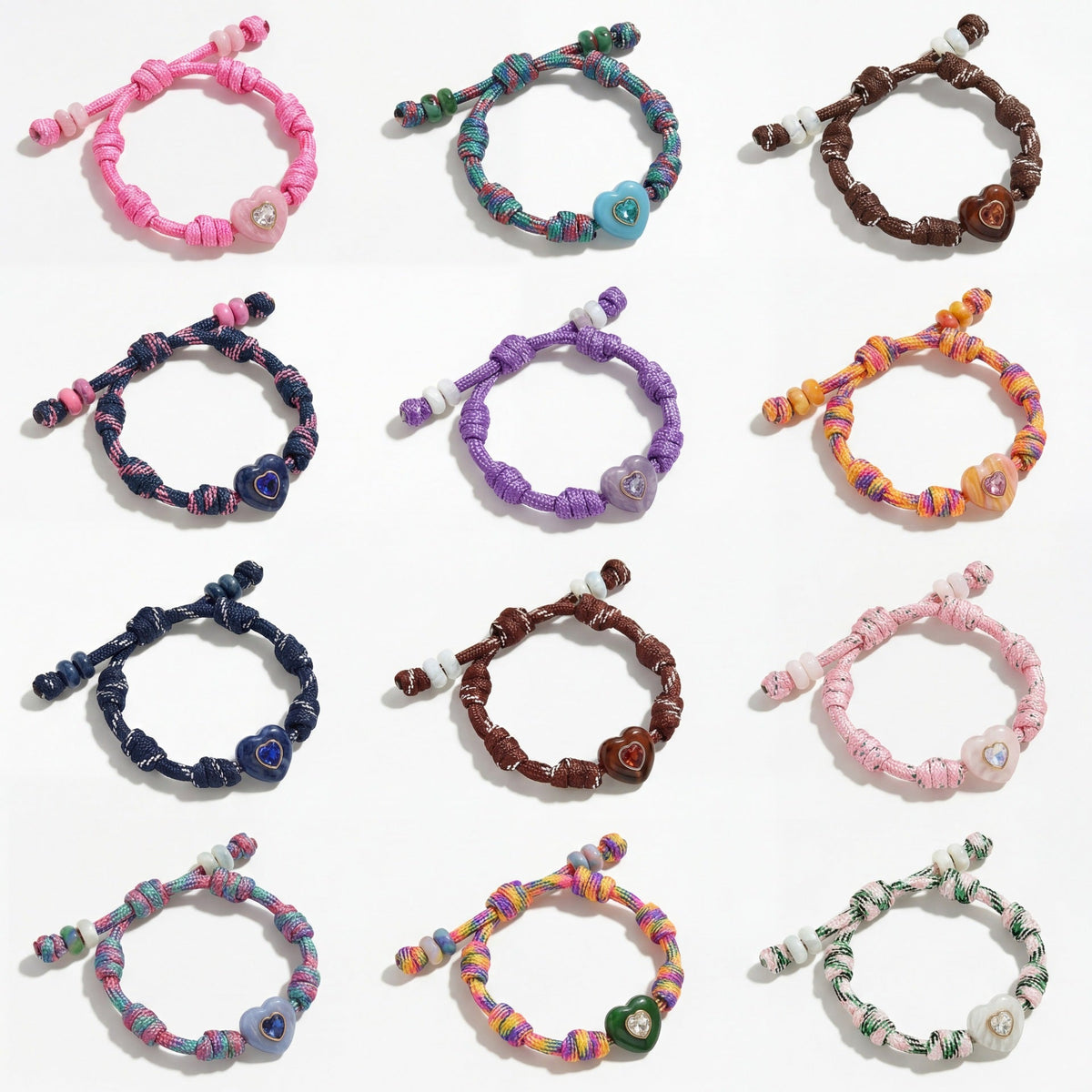 Braided Rope Heart Pendant Bracelet — bracelet, view 4
