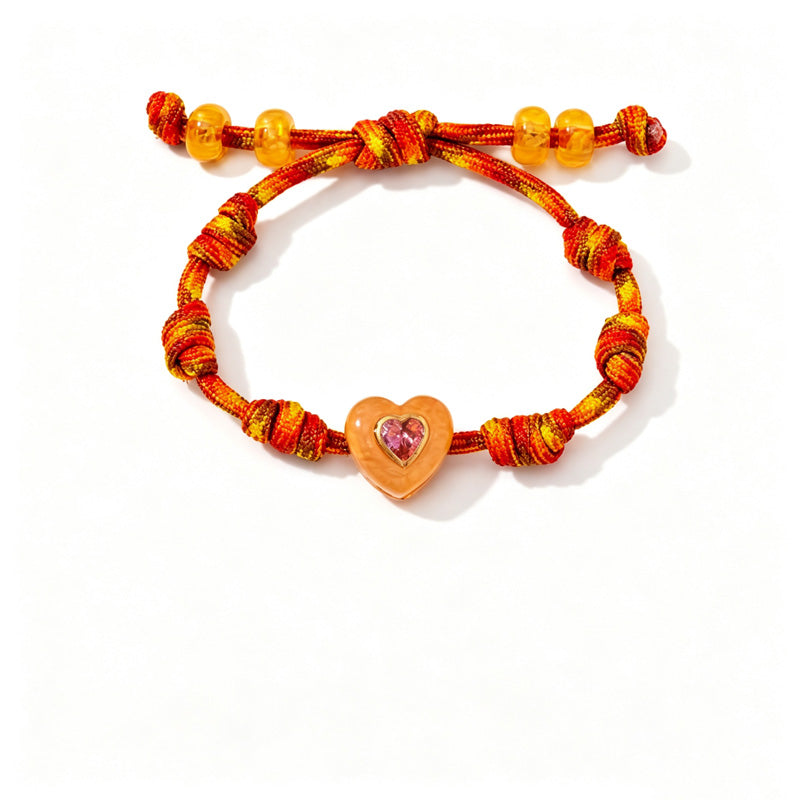 Braided Rope Heart Pendant Bracelet — bracelet, view 10