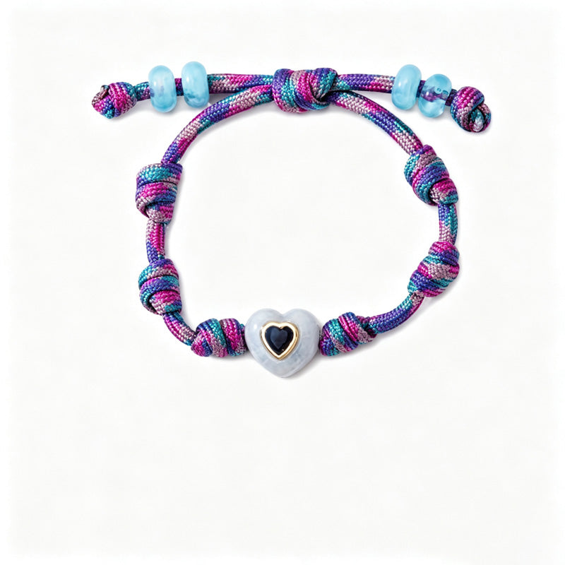 Braided Rope Heart Pendant Bracelet — bracelet, view 14