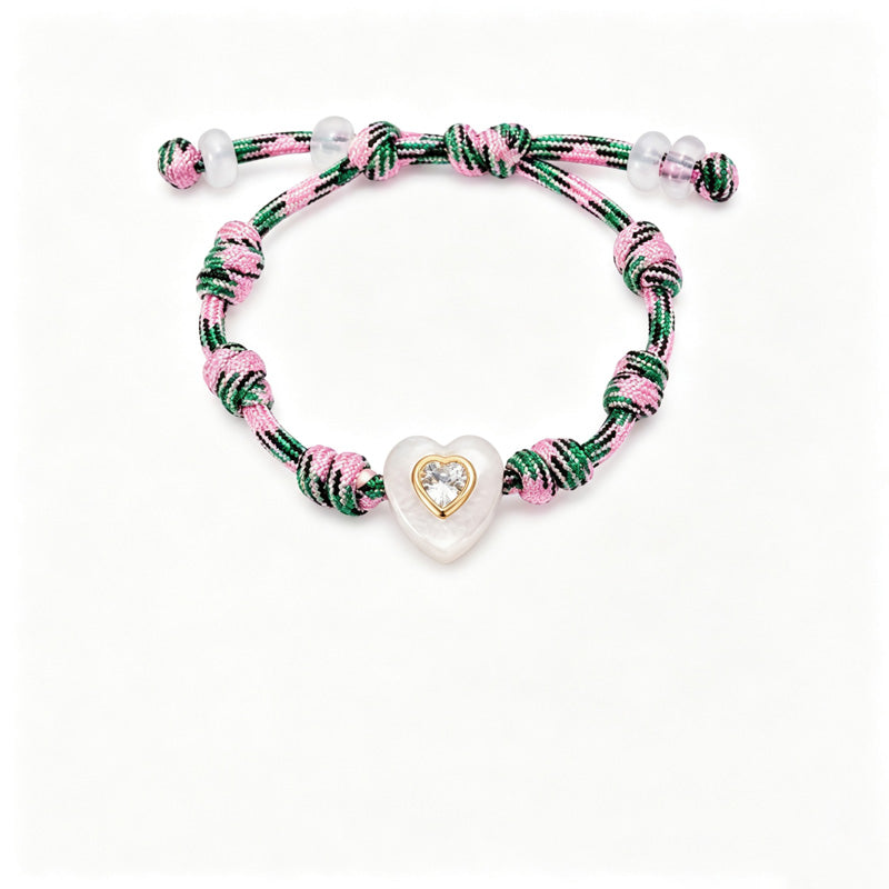 Braided Rope Heart Pendant Bracelet — bracelet, view 16