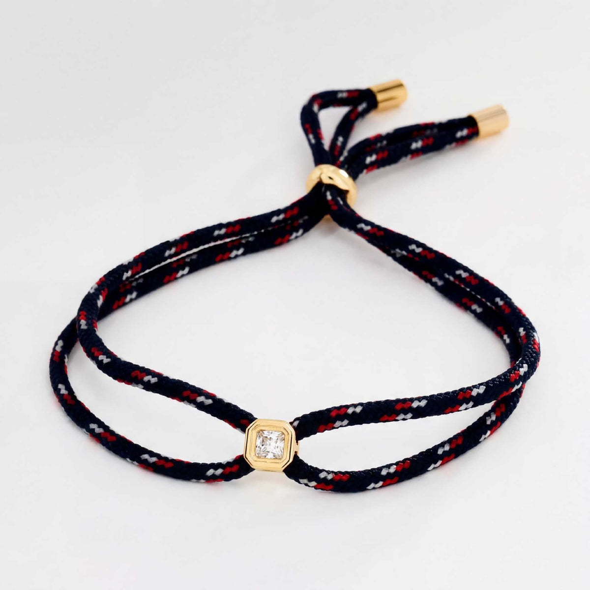 Square Rhinestone Rope Bracelet — bracelet, view 3