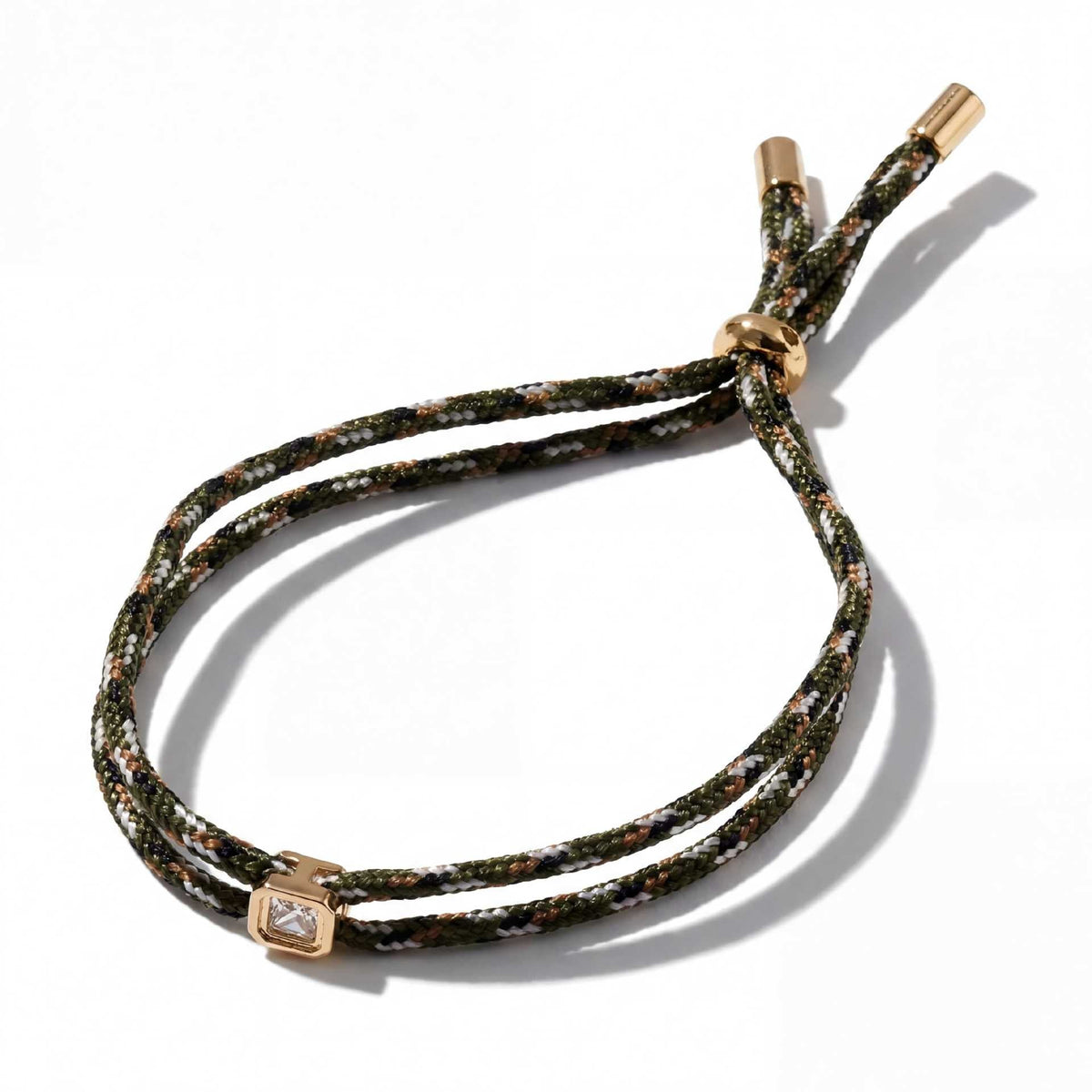 Square Rhinestone Rope Bracelet — bracelet, view 4