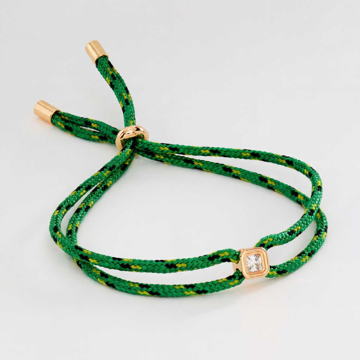 Square Rhinestone Rope Bracelet — bracelet, view 5
