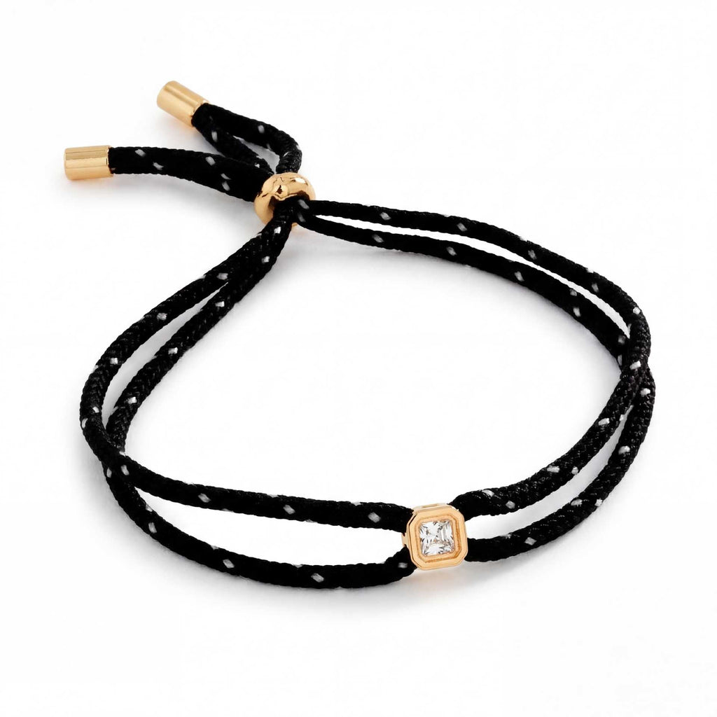 Square Rhinestone Rope Bracelet — bracelet, view 6