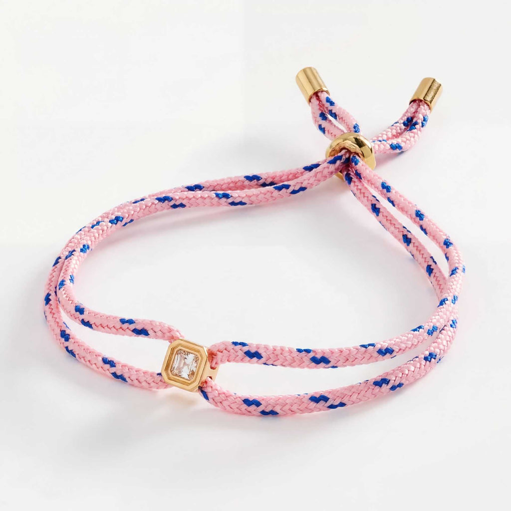 Square Rhinestone Rope Bracelet — bracelet, view 7