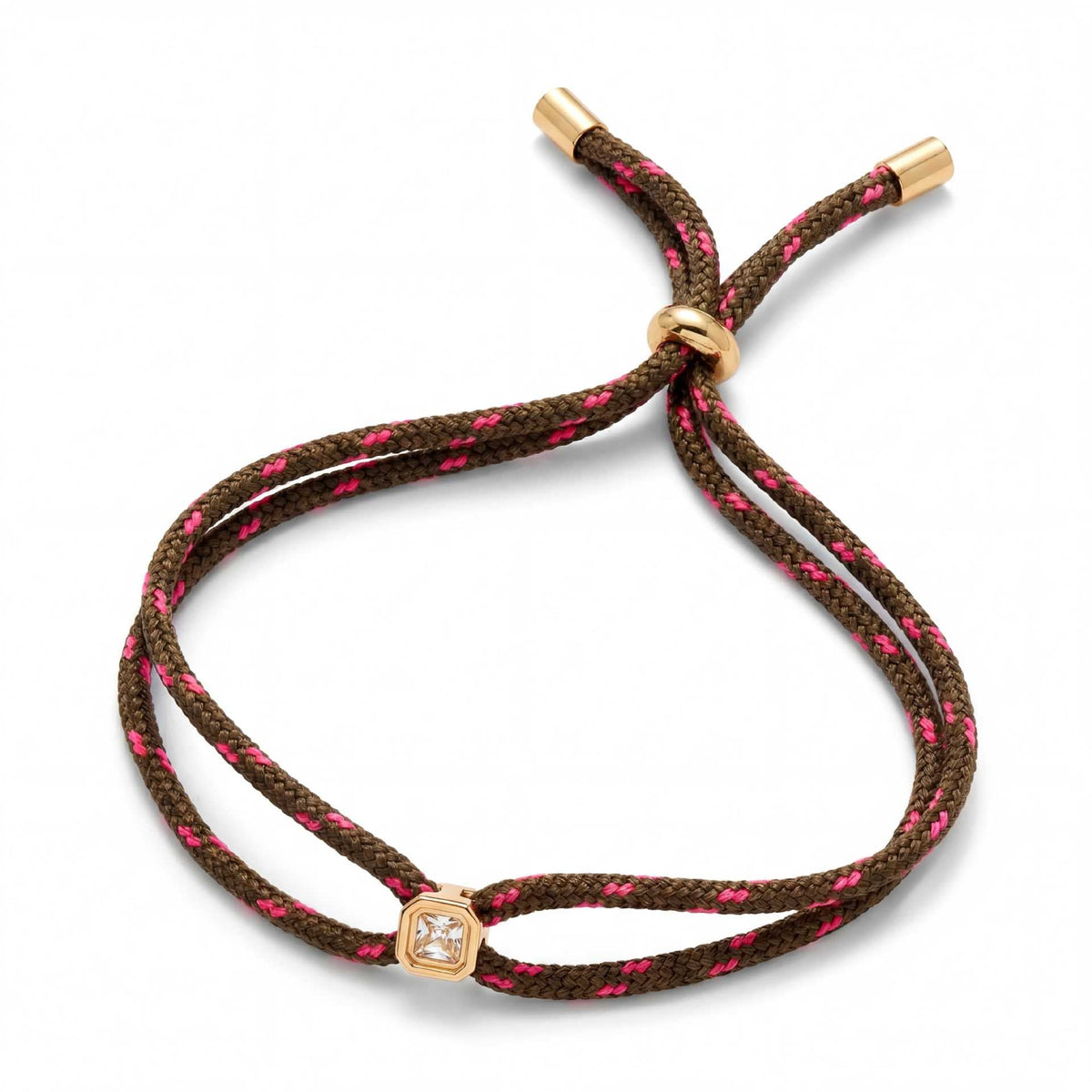 Square Rhinestone Rope Bracelet — bracelet, view 8