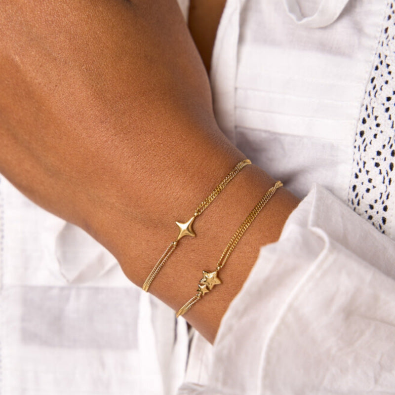 Star Flower Double-Layer Bracelet — bracelet, view 3