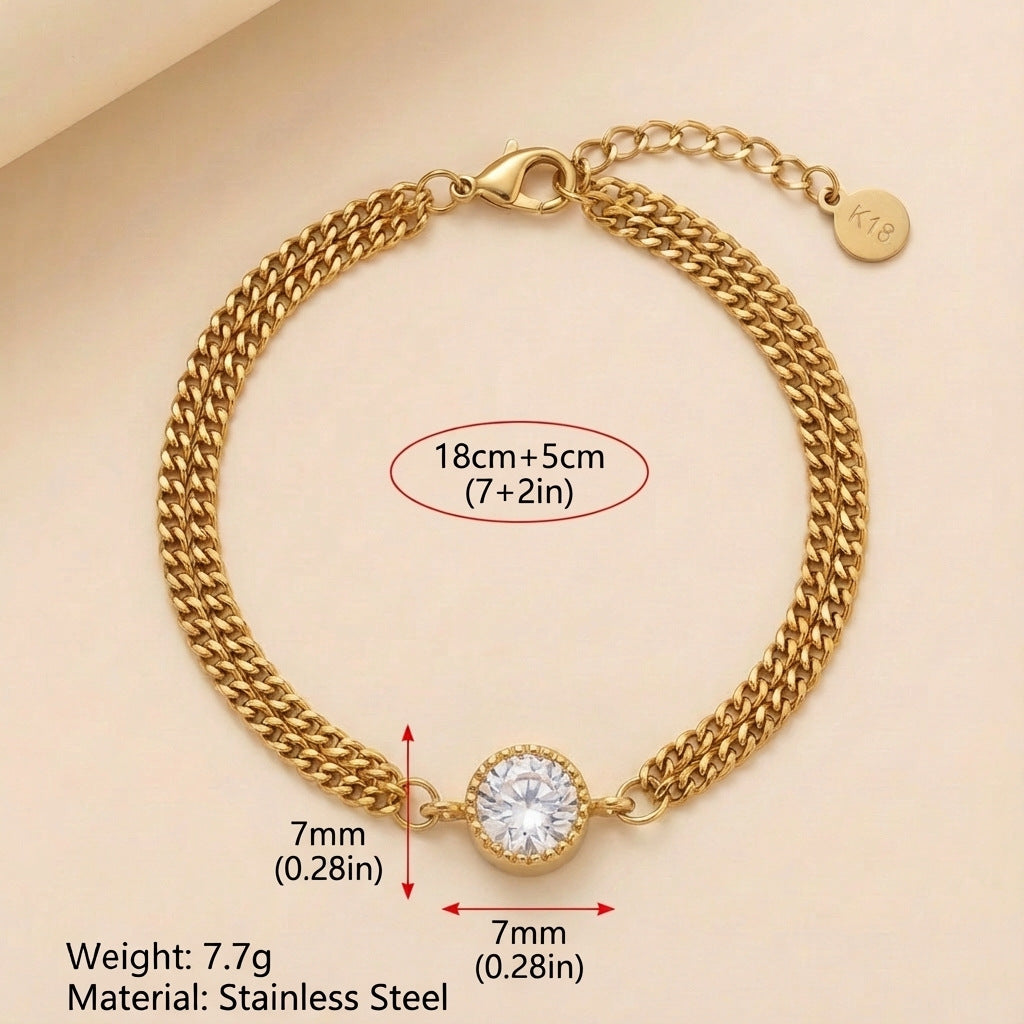 Star Flower Double-Layer Bracelet — bracelet, view 7