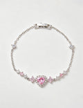 Rhinestone Heart Star Bracelet — silver bracelet