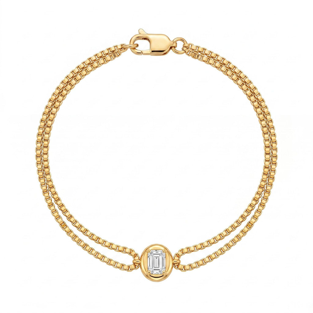 Double-Layer Rhinestone Snake Bracelet — bracelet, view 8