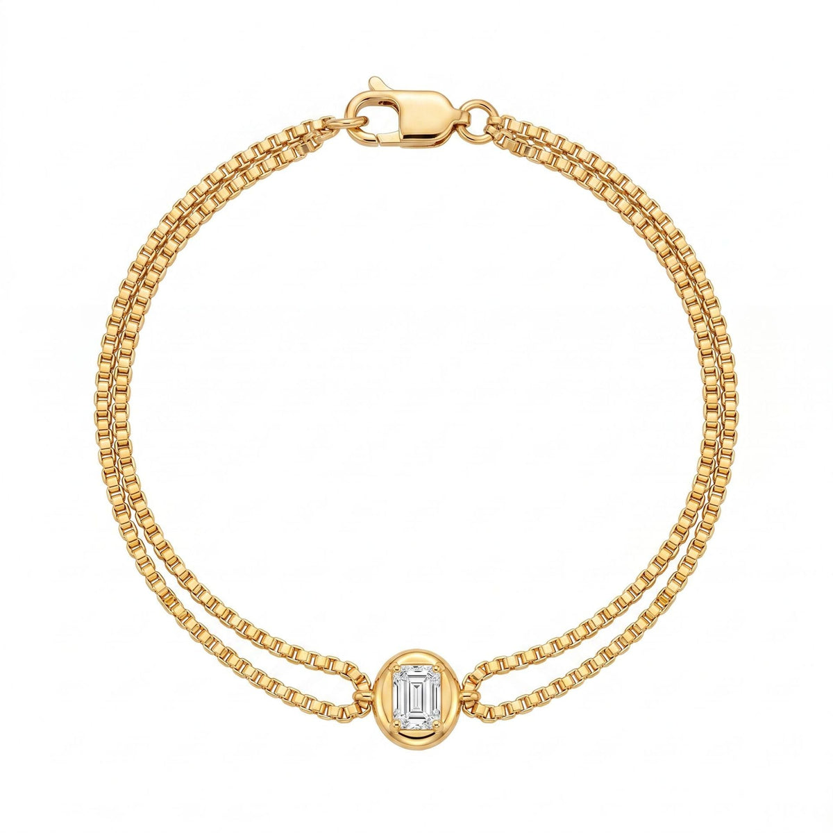 Double-Layer Rhinestone Snake Bracelet — bracelet, view 8