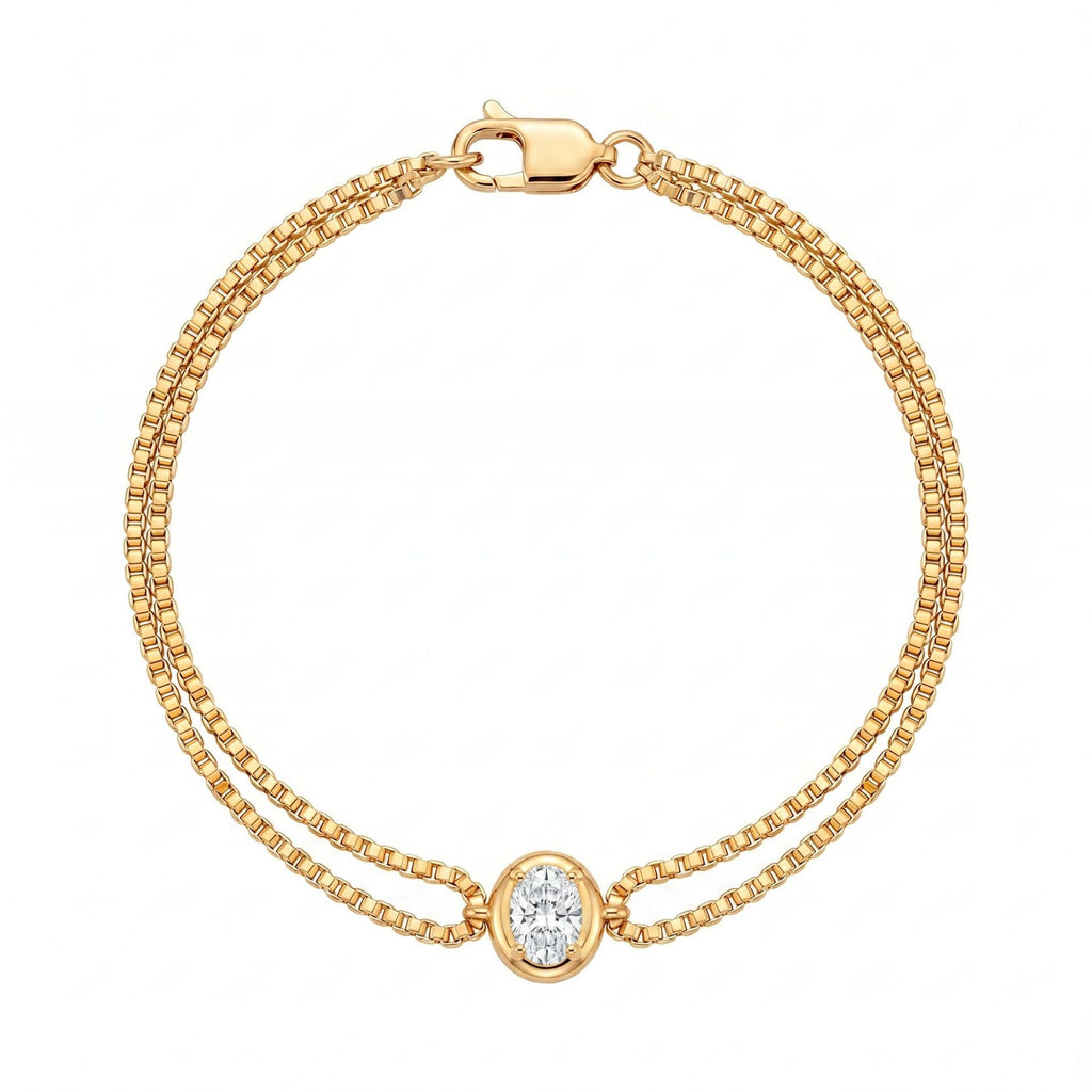 Double-Layer Rhinestone Snake Bracelet — bracelet, view 9