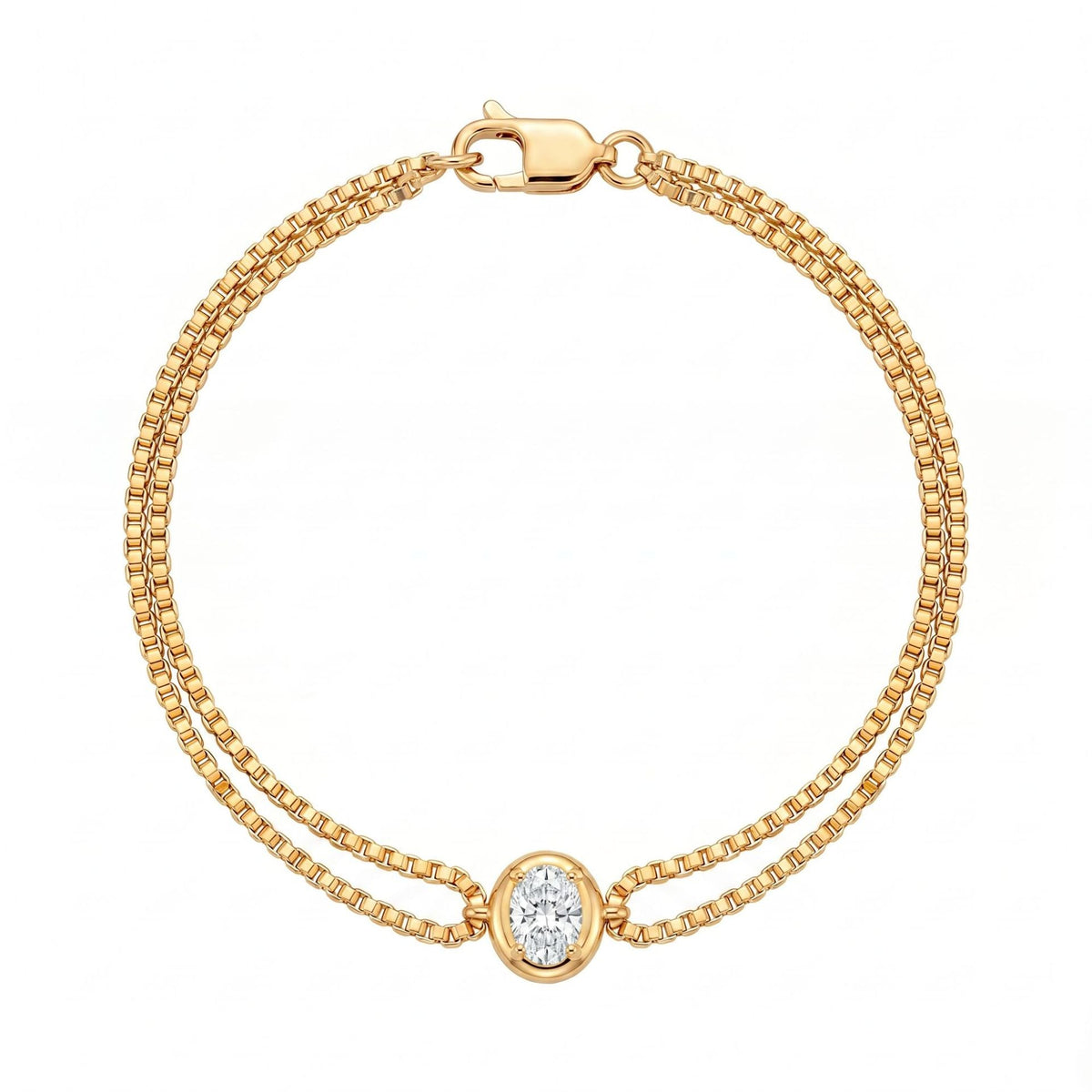 Double-Layer Rhinestone Snake Bracelet — bracelet, view 9