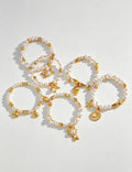 Pearl Chain Shell Bracelet — gold bracelet