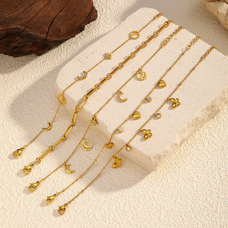 Cubic Zirconia Tennis Bracelet — gold bracelet, view 3