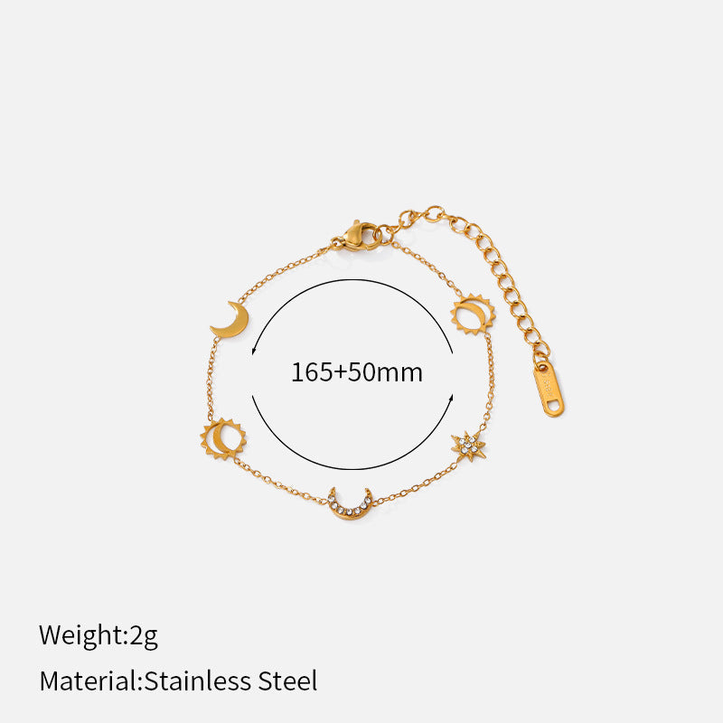 Cubic Zirconia Tennis Bracelet — gold bracelet, view 7