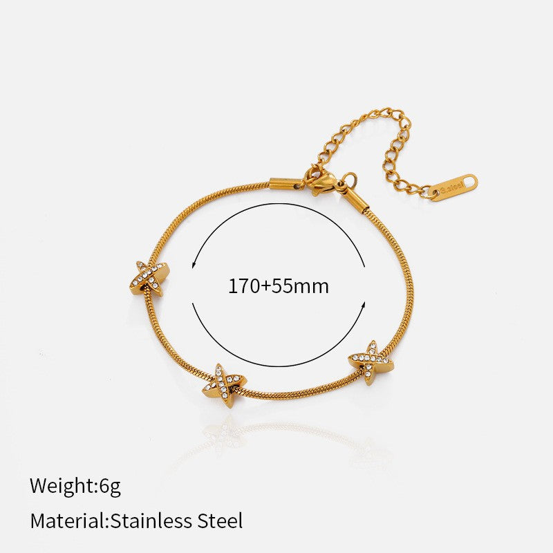 Cubic Zirconia Tennis Bracelet — gold bracelet, view 10