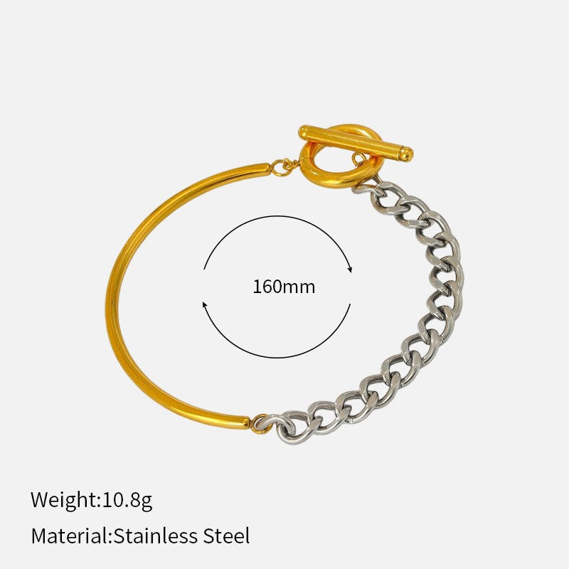 Cubic Zirconia Tennis Bracelet — gold bracelet, view 12