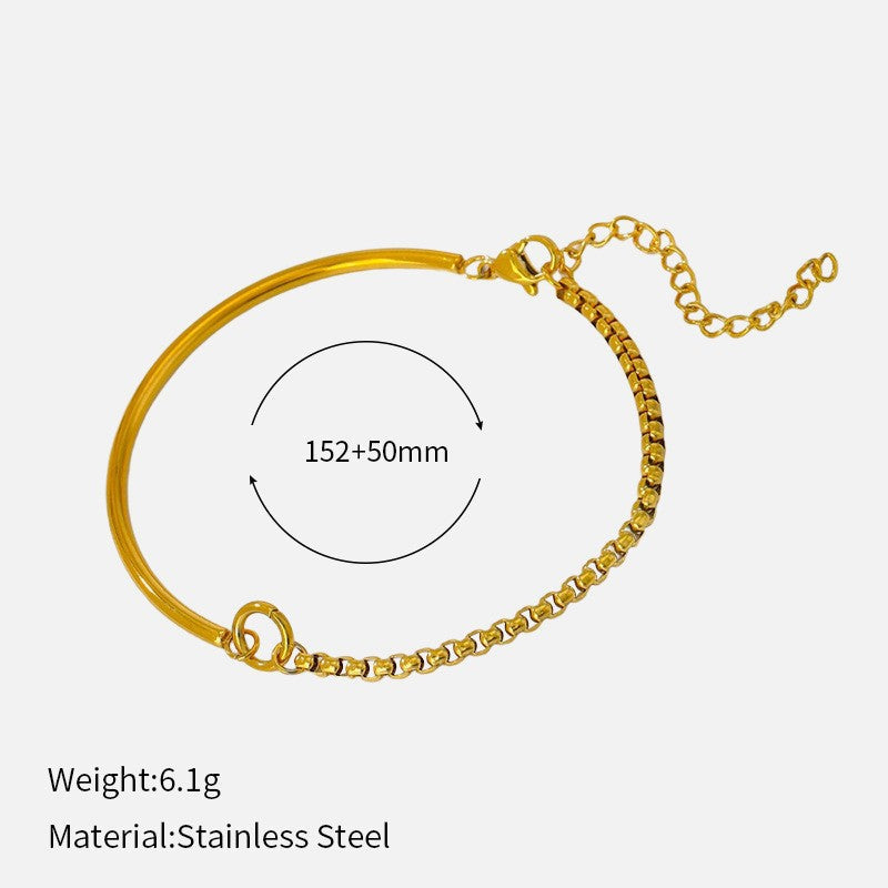 Cubic Zirconia Tennis Bracelet — gold bracelet, view 14