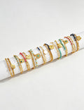 Double-Layer Beaded Zirconia Bracelet — gold bracelet