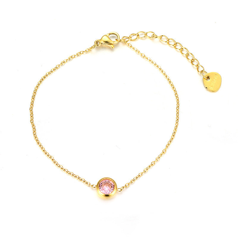Holiday Cubic Zirconia Chain Bracelet — bracelet, view 4