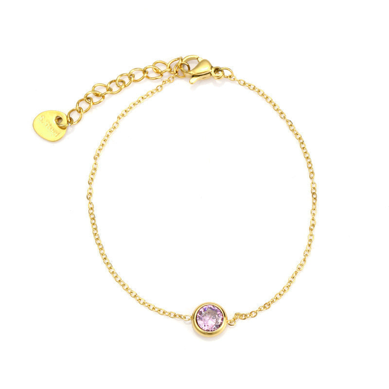Holiday Cubic Zirconia Chain Bracelet — bracelet, view 5