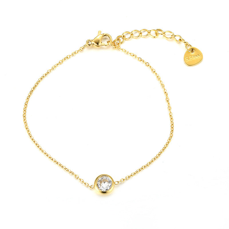 Holiday Cubic Zirconia Chain Bracelet — bracelet, view 9