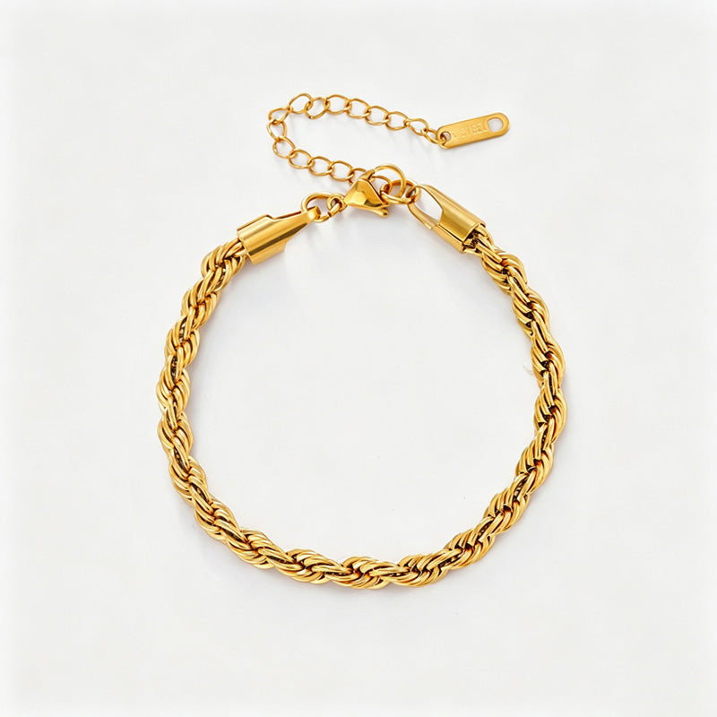 Double-Layer Clover Pendant Bracelet — bracelet, view 4