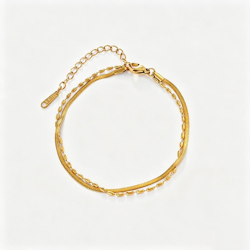 Double-Layer Clover Pendant Bracelet — bracelet, view 10