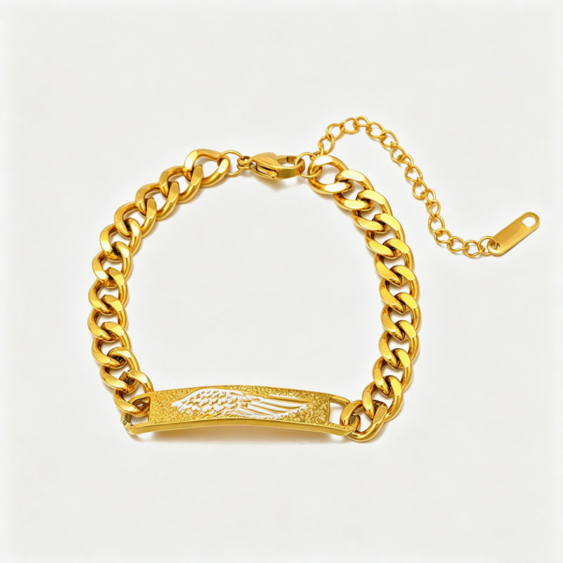 Double-Layer Zirconia Chain Bracelet — gold bracelet, view 7