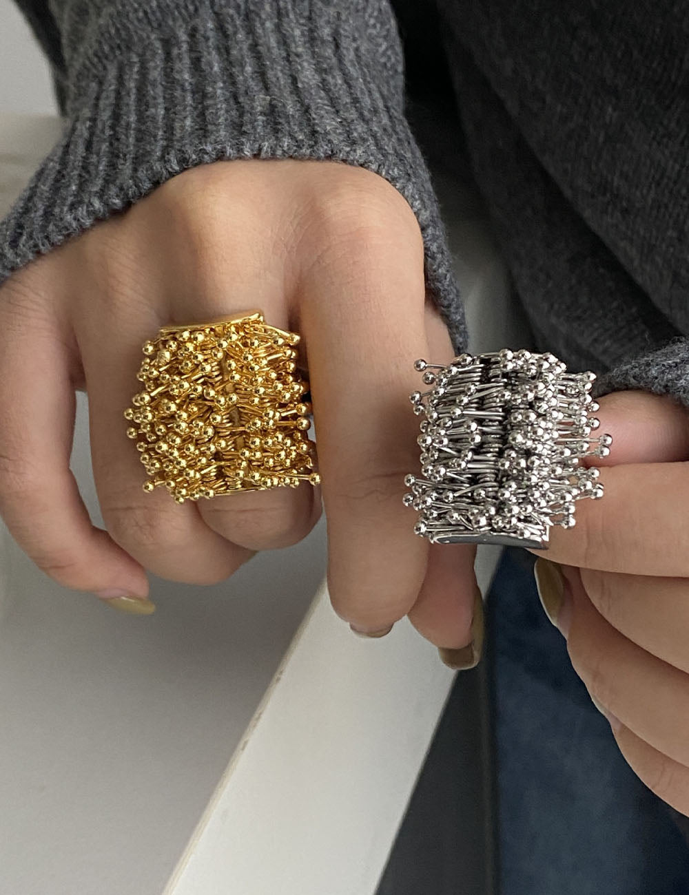 Firework Open Adjustable Ring — ring