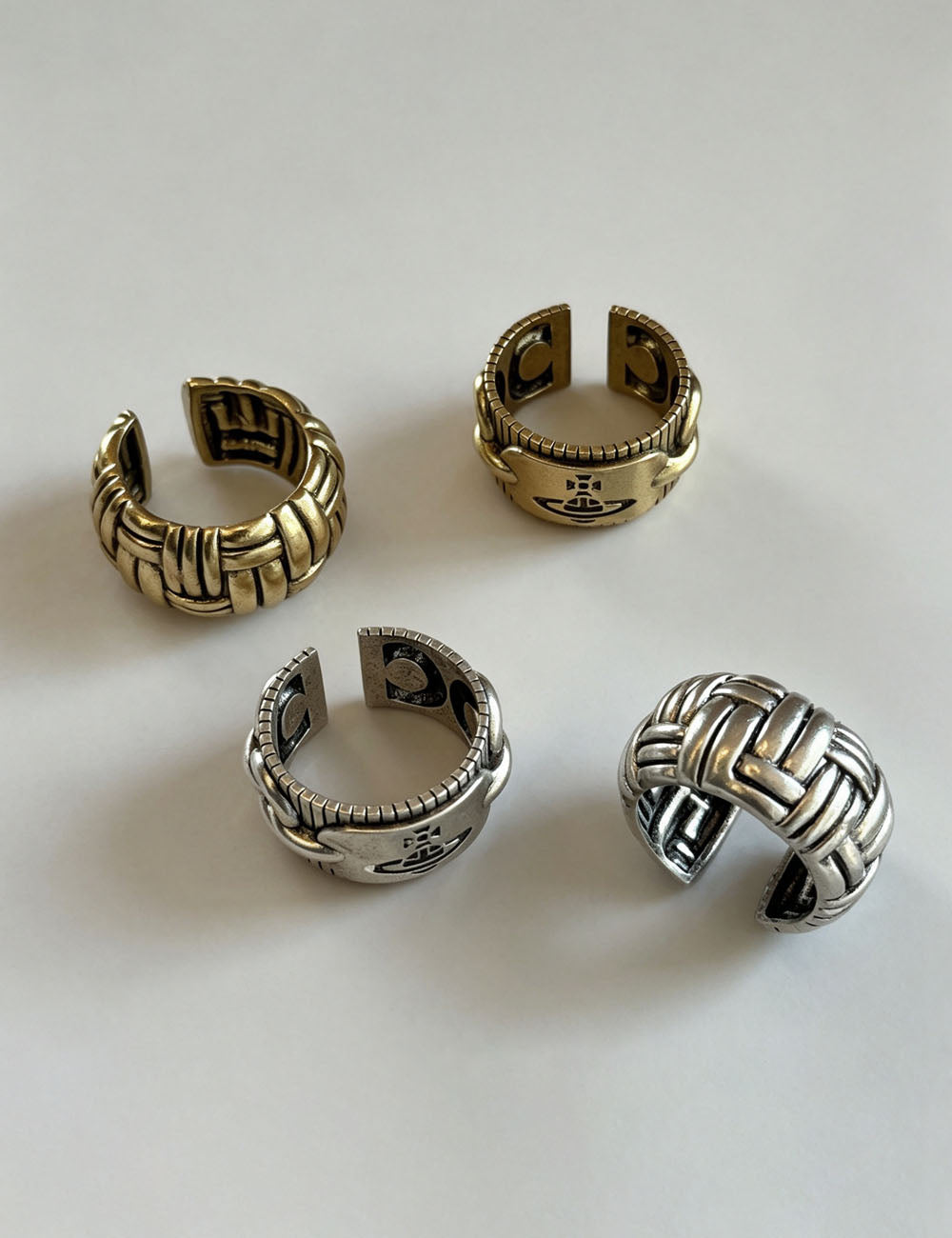 Twisted Braided Punk Open Ring — ring