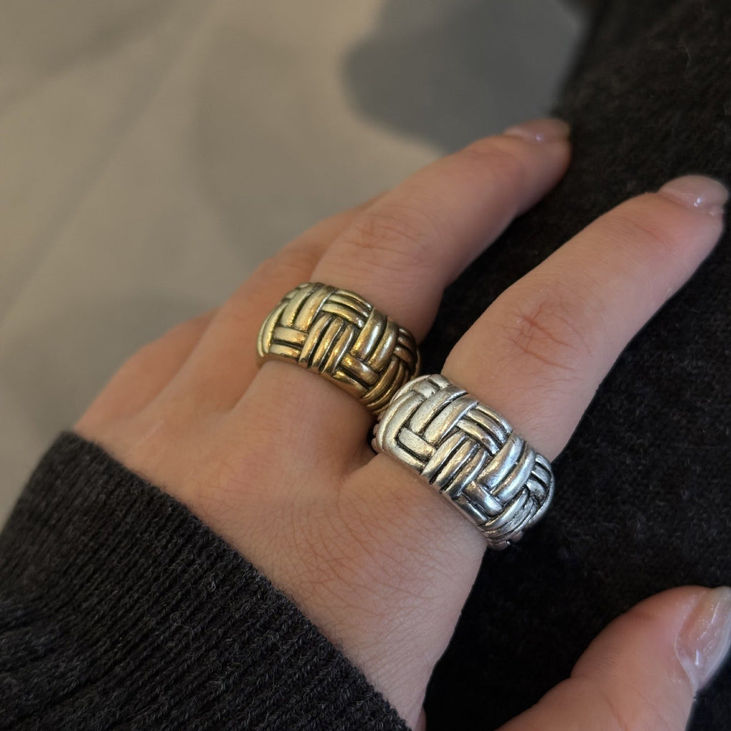 Twisted Braided Punk Open Ring — ring, view 2