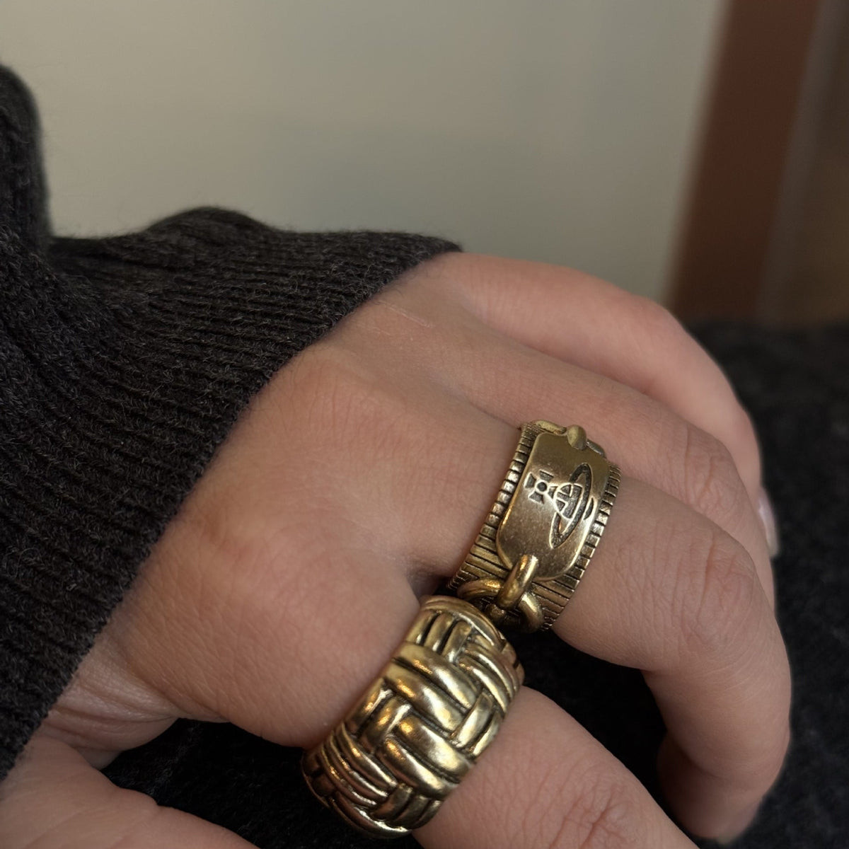 Twisted Braided Punk Open Ring — ring, view 5