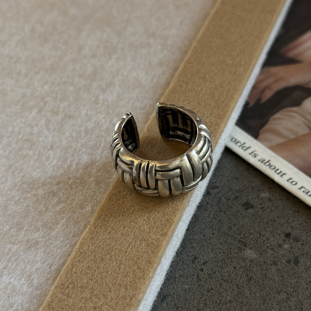 Twisted Braided Punk Open Ring — ring, view 6