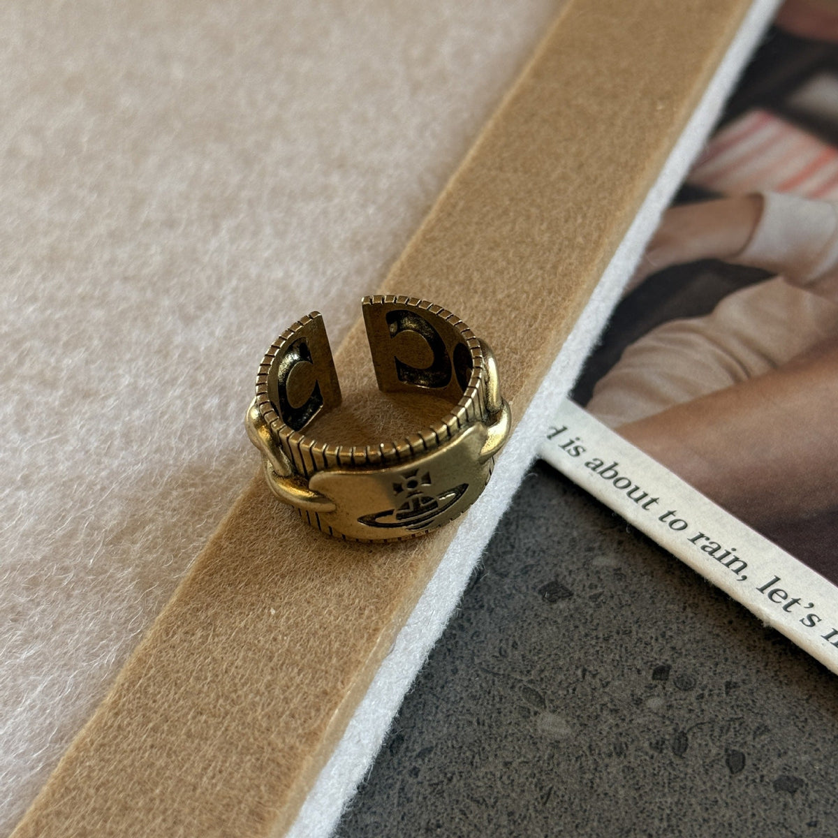 Twisted Braided Punk Open Ring — ring, view 8