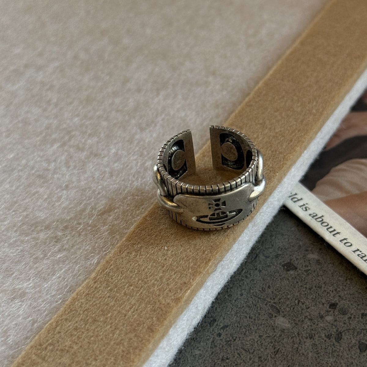 Twisted Braided Punk Open Ring — ring, view 9