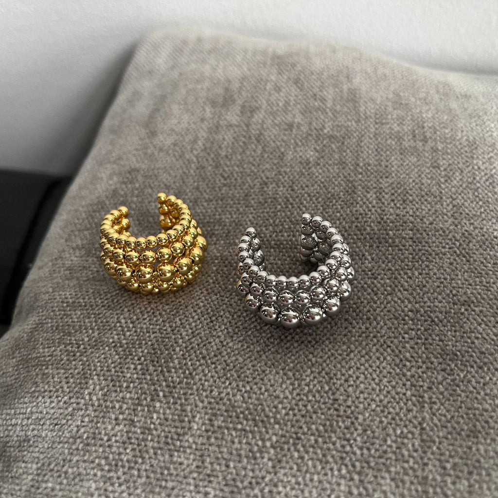 Multi-Layer Beaded Open Ring — ring, view 2