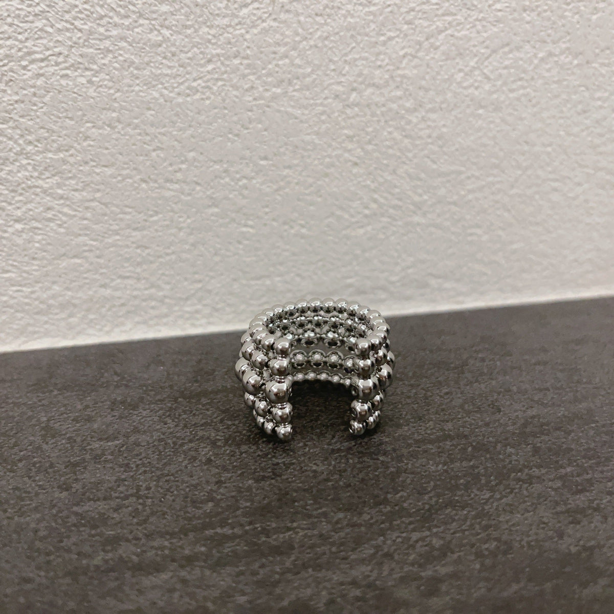 Multi-Layer Beaded Open Ring — ring, view 7