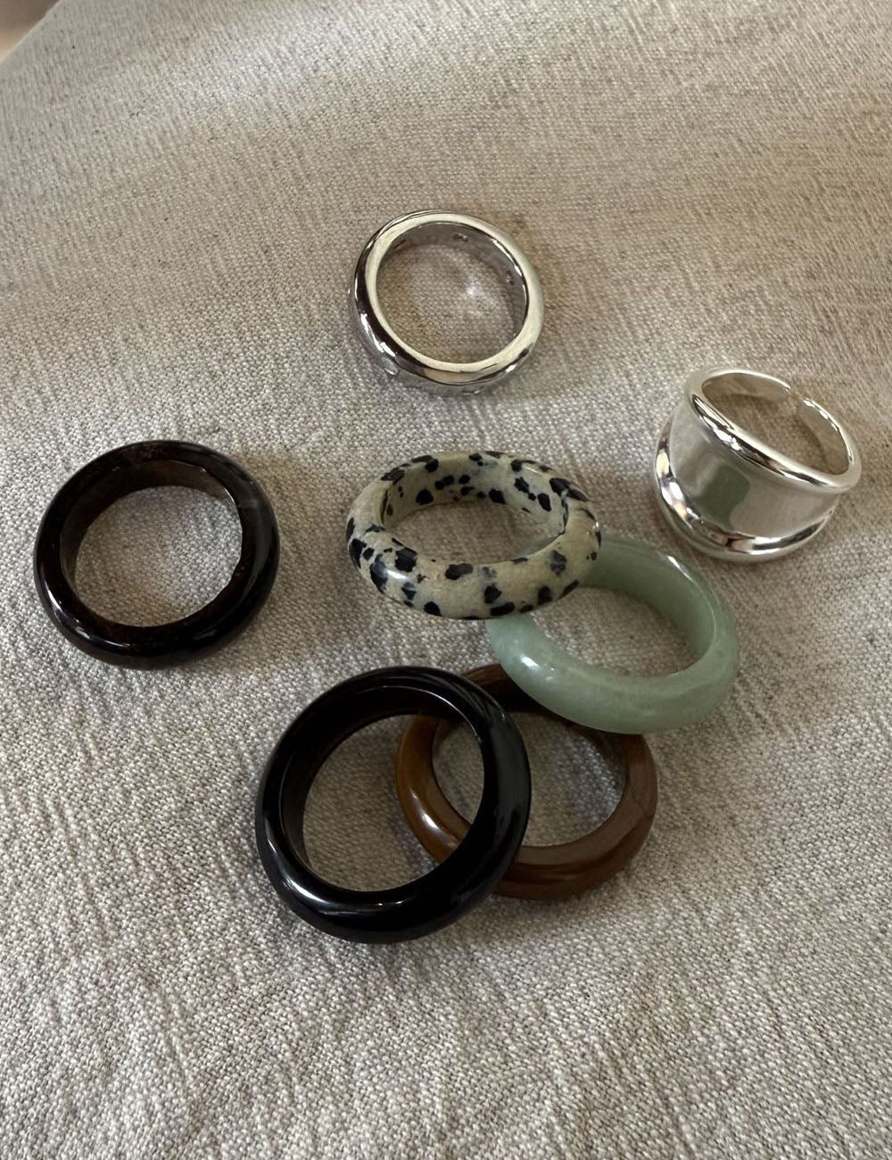 Stackable Polished Stone Ring — ring