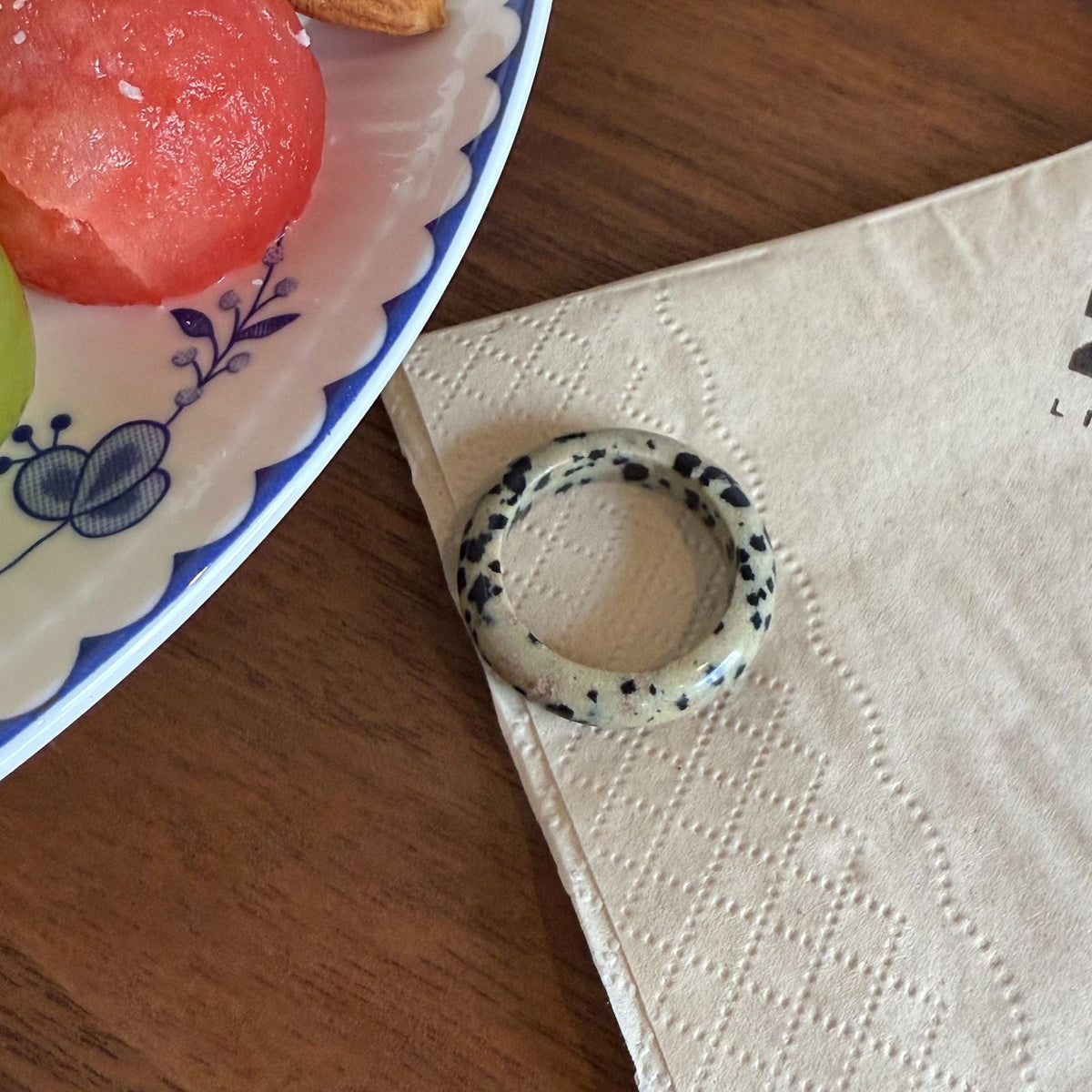 Stackable Polished Stone Ring — ring, view 5