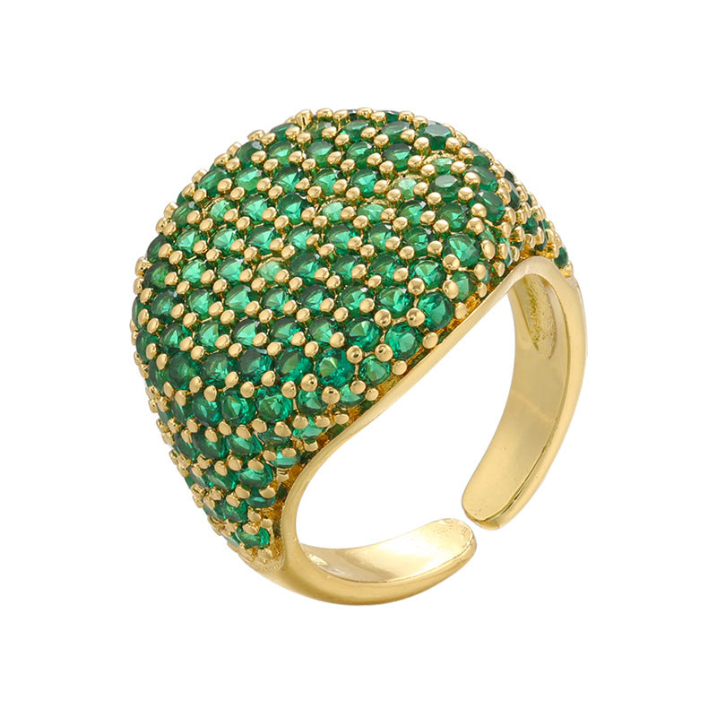 Multicolour Rhinestone Open Ring — ring, view 5
