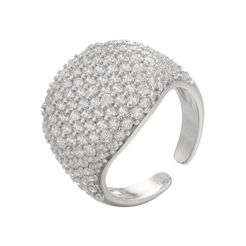 Multicolour Rhinestone Open Ring — ring, view 10