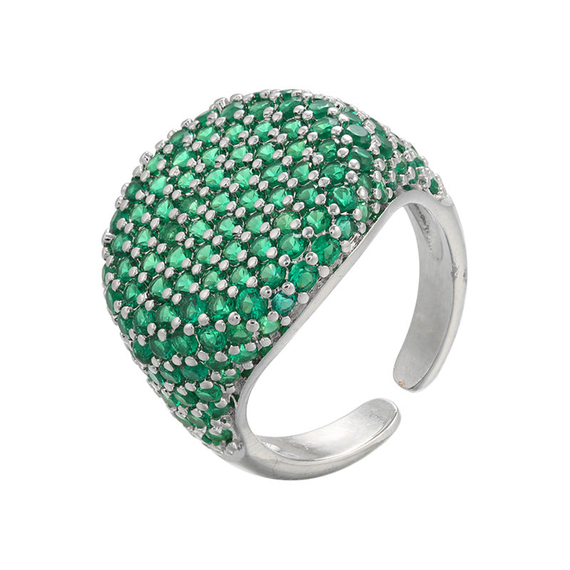 Multicolour Rhinestone Open Ring — ring, view 12