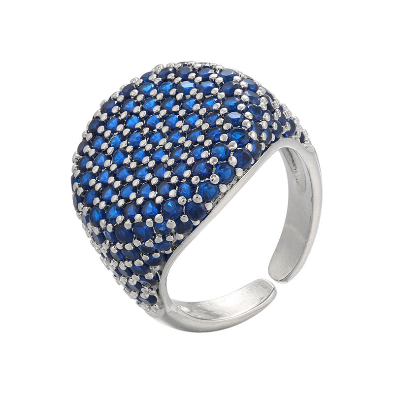 Multicolour Rhinestone Open Ring — ring, view 14