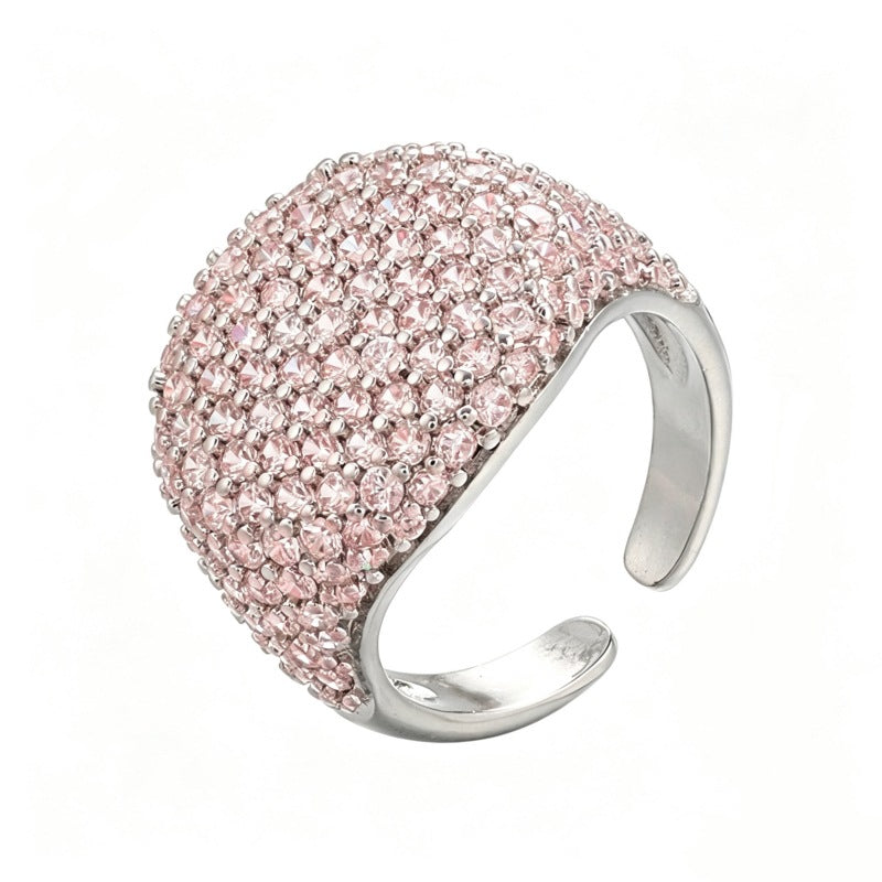 Multicolour Rhinestone Open Ring — ring, view 16