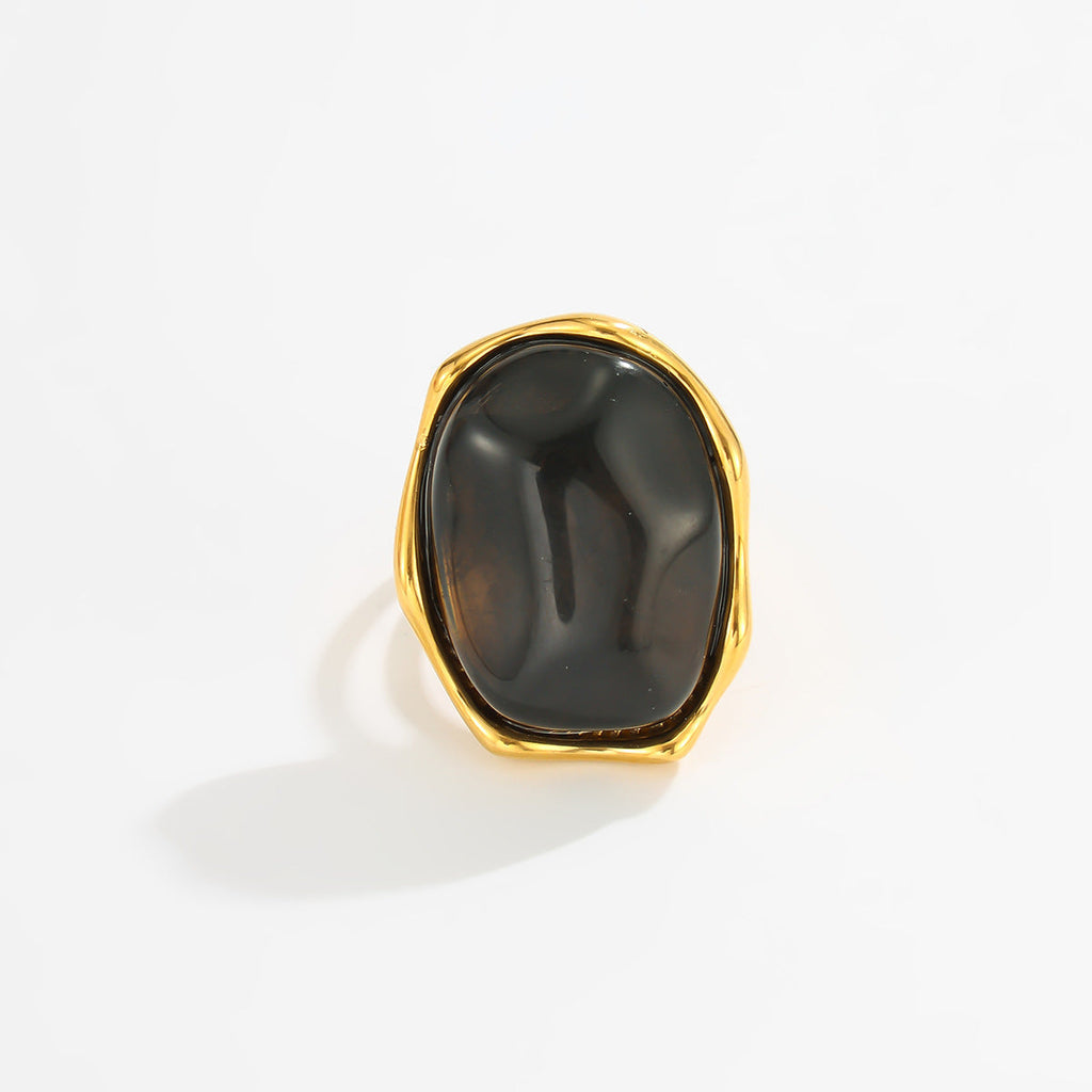 Marbled Resin Stackable Ring — ring, view 6