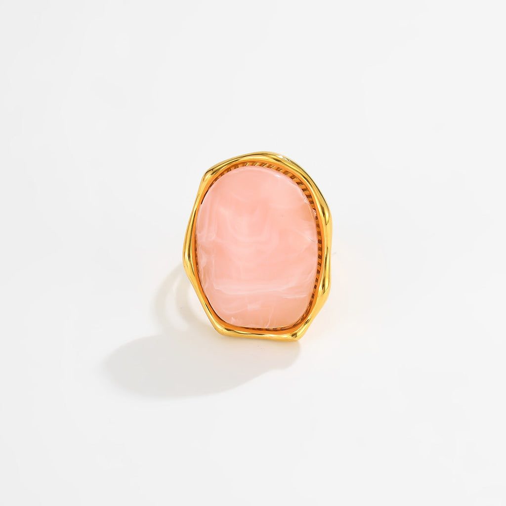 Marbled Resin Stackable Ring — ring, view 8